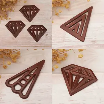 Diamant triunghi Mucegai Ciocolata Tort de Decorare Transfer Foaie de Tort de Top Decotation DIY Garnitura Pentru Desert Silicon Mucegai