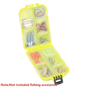 TSURINOYA 9.6x64x3cm de Pescuit din Plastic Cutie cu 10 Compartimente Accesorii de Pescuit de Depozitare Cârlig de Pescuit Cutie de scule Pescuit Crap Pescuit