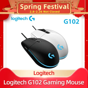 Logitech G102 Mouse de Gaming Șoareci Optice Mecanice Joc Mouse-ul de Sprijin pentru Desktop Laptop USB Acasă Offfice win8 10 Pentru PUBG LOL MOMA