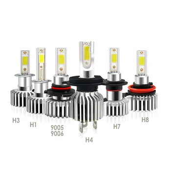 2 buc/Set D9 Auto Faruri Lampa Phare 9005 9006 H1 H4 H7 H11 Importate COB Chip 100W 26000LM Alb Cald de Mare Putere cu LED-uri Auto de Lumină