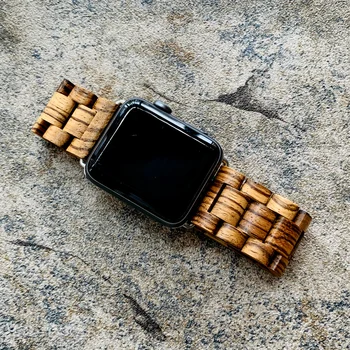 Retro din Lemn de Bambus Bratara Curea Pentru Apple Watch band Lemn 38mm 40mm 42mm 44mm Apple iWatch Curea Seria 1 2 3 4 5 Watchbands