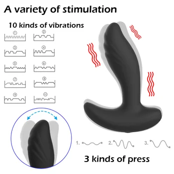 Control De La Distanță Anal Vibrator De Prostata Pentru Masaj Bărbați Anal Plug Rezistent La Apa 10 Stimularea Modele Cur Anus Silicon Om Jucarii Sexuale