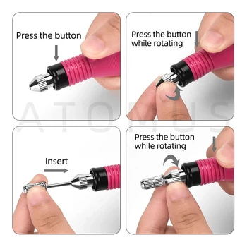 1 Set Profesional Unghii Electric Mașină De Găurit Manichiura Nail Art Pen Echipamente Pedichiura Gel De Unghii Cu Unghii Burghie