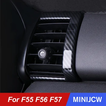 2 buc Masina de Fibra de Carbon Mijloc de Ventilație de Evacuare a Acoperi Autocolant Locuințe Cadru Pentru Mini Cooper S JCW F55 F56 F57 Trim Accesorii Auto