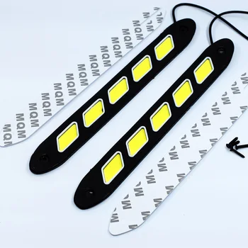 2 buc LED-uri Auto DRL Impermeabil COB Daytime Running Light LED Flexibile de Conducere Benzi cu LED-uri Lumina Alba 12V