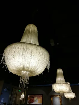 De lux francez lanț de cristal candelabru decorat camera de zi candelabru cu meduze lumini cu LED-uri