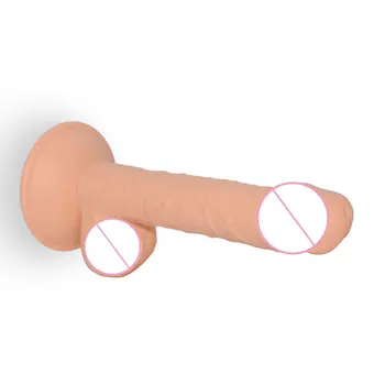 Moale Siguranță ventuza Penis artificial Vibratoare pentru Femei Realist Penisului de sex Masculin de sex Feminin Clitors G Spot Stimulater Adult Erotic Jucarii Sexuale