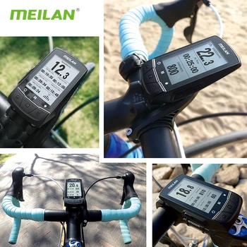 Meilan M1 GPS Biciclete biciclete Computer de Navigare GPS BLE4.0 vitezometru Conecta cu Cadență/HR Monitor/Power meter (nu include)