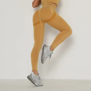 NORMOV Sport Pantaloni Push-Up Rulează de Femei Sală de Fitness Jambiere fără Sudură Burtica Control Yoga Pantaloni Stretchy