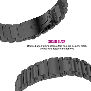 De lux Banda din Oțel Inoxidabil Curea Pentru Samsung Gear Sport SM-R600 20mm Ceas Inteligent de Metal de Afaceri de Înlocuire Brățară Watchband