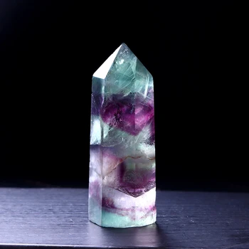 1 BUC Naturale Cristal de Fluorit Hexagon Coloană de Cristal Punct de Biroul de Acasă Decor Cadou