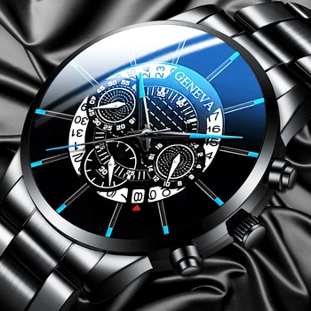 GENEVA Relogio Masculino 2020 Moda pentru Bărbați din Oțel Inoxidabil Ceas de Lux Calendar Cuarț Ceas pentru Bărbați Ceas de Ceas Barbati Ceas