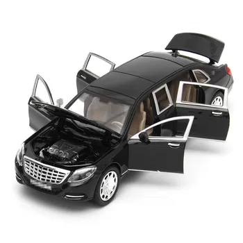1:24 Pentru Mercedes-Maybach S600 Limuzina Turnat Sub Presiune, Metal Model De Masina De Jucarie Pentru Copii Cadou De Crăciun De Jucărie Mașină De Colecție