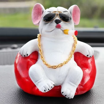 Drăguț Bătăuș Pitbull Simulat Masina De Câine Păpuși Ornamente Pandantiv Automobile Interior Ornamente Decor, Jucarii Cadou Masina Consumabile
