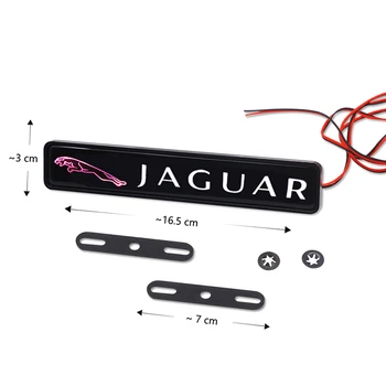 Masina Grila Fata cu Emblema, Insigna de Lumină LED Pentru Jaguar XF XFL XJ XJL XE XEL XK XKR XJ6 am Ritmul Fpace Epace Stype Ftype Accesorii
