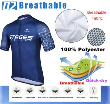 2020 STRAVA Pro Echipa de vară ciclism Jersey set de Biciclete Îmbrăcăminte Respirabil Barbati Maneca Scurta tricou Bicicleta salopete pantaloni scurți 19D Gel pad