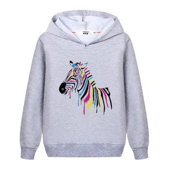 Fata de Moda Toamna Hanorace Zebră de Imprimare Tricou Casual Lolocee Copii Topuri de Bumbac pentru Copii Haine Copilul Hanorac Brand
