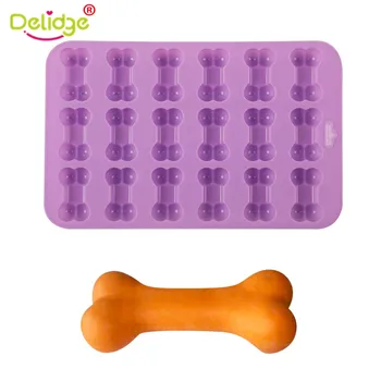 Delidge 1 buc 18 Găuri Mini Oase de Câine Forma de Tort Mucegai Silicon DIY Icecube Ciocolata Sapun Matrite de Patiserie de Copt Cookie Instrumente