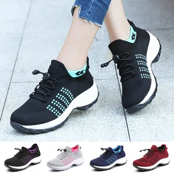 Femei de Moda Plat Platforma Adidasi pentru Femei ochiurilor de Plasă Respirabil Pantofi de Mers pe jos Doamnelor Dantela pentru Șosete Adidas