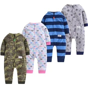 Sugari haine pentru copii fleece bebe baieti salopete de iarna toddler girls romper baby costume de camuflaj, haine nou-nascuti de craciun