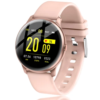 În 2020, Noul ceas Inteligent IP68 rezistent la apa de Fitness tracker monitor de ritm Cardiac Muzica de control Bărbați femei smartwatch pentru Android IOS Cutie