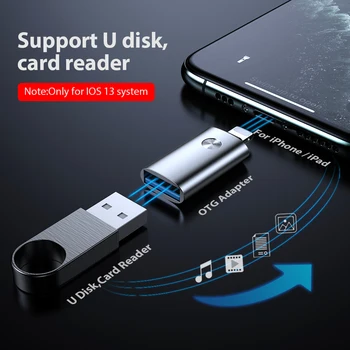 !ACCEZZ Adaptor USB OTG Pentru iPhone 11 Pro Max X XR XS 8 Plus Camera Comprimat Tastatura Laptop Conectorul de Iluminare a USB 3.0 Adapter