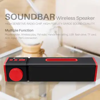NR-4023 Bluetooth Soundbar Difuzor Bluetooth Hands Free 5.0 Apel HiFi Stereo 6W Difuzor Subwoofer FM Radio Smartphone Suport
