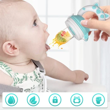 Copil Suzeta Alimentator Nibbler Silicon Alimente Proaspete Copiii De Fructe Sfarcurile Alimentare În Condiții De Siguranță Pentru Copil Infant Biberon Suzeta, Sticle