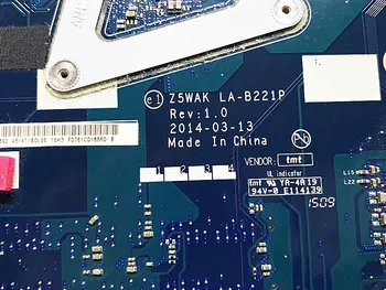 NBMLE11002 Laptop placa de baza pentru Acer aspire E5-551G Z5WAK LA-B221P A8-7100 R7 M265 2G testat pe deplin