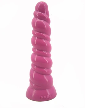 FAAK 2020 Nou culoare aurie silicon anal plug spirală lungă butt plug dildo cu ventuza jucarii sexuale cupluri se masturbeaza solo