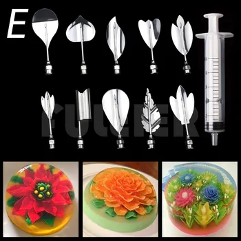 11pcs/set 3D Jeleu de Flori Gelatina Instrumente de Artă incepatori ORICINE poate face Gelatina tort jeleu de mucegai , bicarbonat de decorare tort de instrumente