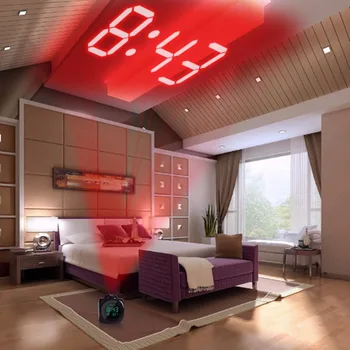 XNCH LCD Proiecție LED Display Digital cu Ceas cu Alarmă Vorbesc Prompt Vocal Termometru Funcție de Amânare Birou