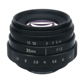 35mm F1.6 C Montură Lentilă aparat de Fotografiat cu Inel Adaptor pentru Sony a7S / a7R / a7 / α6000/ α5100 / α5000 / α3000/ NEX-C3/ NEX-5