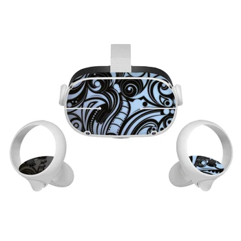 Set de Căști VR PVC Piele Autocolante pentru Oculus Quest 2 de Realitate Virtuală, Desene animate Protetcive Decalcomanii Autocolant pentru Quest2 operator piese