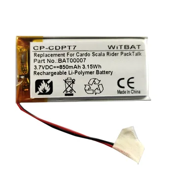 3.7 V 850mAh Baterie pentru Cardo Scala Rider PackTalk BAT00007 setul cu Cască Bluetooth Baterie Li-Polimer Reîncărcabilă Acumulator