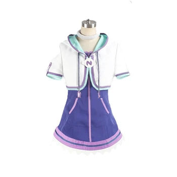 2020 Hyperdimension Neptunia Neptun Cosplay Costum de Halloween Uniformă Tinuta Strat+Fusta+Nekc+Sosete+accesoriu de par Custom-made