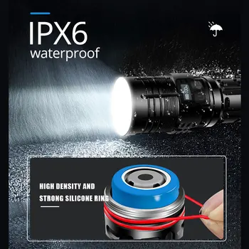 Super-Luminos Mini XHP70 Lanterna LED-uri USB rezistent la apa Lanterna Cu SS-T40 Margele Lampa cu 3 Viteze de Built-in 16340 Baterie Ecran OLED