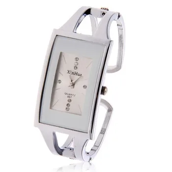 XINHUA Femei Ceasuri Brățară Cuarț Ceas de mână Cristal Moda de Argint Casual din Oțel Inoxidabil Brățară Ceas Relojes Mujer