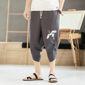 Stilul Harajuku Japonia Macara De Imprimare Largi Picior Pantaloni De Moda De Îmbrăcăminte Din China Vrac Harem Pantaloni Asiatice Haine Barbati Japonezi Kimono