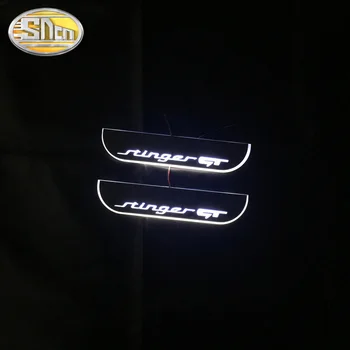 SNCN 4BUC LED-uri Auto Pragului de Ușă Pentru Kia Stinger GT 2018 2019 2020 Ultra-subțire Acrilice LED-uri Dinamice bun venit Lumina Scuff Placa Pedala