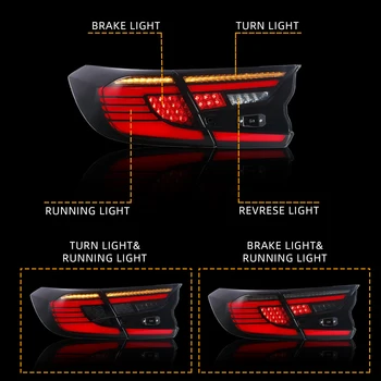 Stopuri Pentru Honda Accord 2018 2019 2020 Afumat Roșu 2Colors cu Lămpi Spate Dynamic Led-uri Accesorii Auto