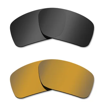 Glintbay 2 Perechi de ochelari de Soare Polarizat Lentile de Înlocuire pentru Oakley Si Balistice Det Cablu Stealth Negru și Bronz Aur