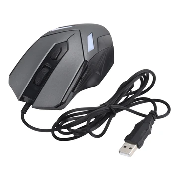 USB Wired Mouse de Gaming 2400DPI 6 Butoane LED Optic Profesional Pro Mouse Gamer Soareci de Calculator pentru PC, Laptop, Jocuri cu Soareci