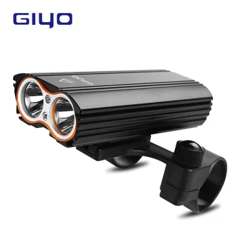 GIYO Fața 2400Lm Biciclete Lumina Farurilor 2 Baterii T6 Led-uri de Lumină Bicicleta Ciclism Lampa Lanterna Lanterna Pentru biciclete Biciclete