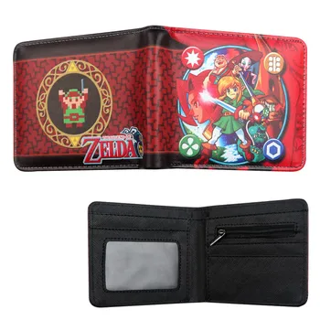 Jocul Zelda Portofel Cu Buzunar Monedă Bărbați Pungă Portofel Bifold de Credit/Carte de IDENTITATE a Titularului