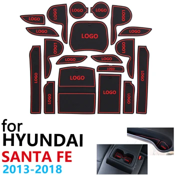 Anti-Alunecare de Cauciuc, Cupa de Perna Ușa Groove Mat pentru Hyundai Santa Fe DM Maxcruz Grand SantaFe ix45 2013~2018 2017 Accesorii