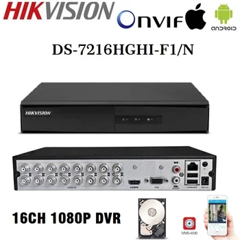 Hikvision Versiunea în limba engleză DS-7204/08/16HGHI-F1/N 1080P 4/8/16CH CCTV XVR pentru Analog/HDTVI/AHD/Camera IP de Securitate 1SATA