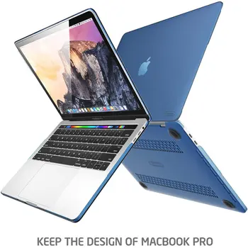 I-BLASON Pentru MacBook Pro 15 Caz cu Touch Bar/Touch ID (2019 2018 2017 2016) A1990/A1707 Slim Frost Hard Shell Caz+TPU Spoiler