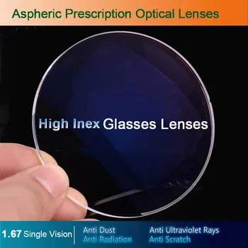 1.67 Singură Viziune Optic Ochelari baza de Prescriptie medicala Lentile pentru Miopie/Hipermetropie/Prezbiopie Ochelari CR-39 Rășină Lentile Cu Acoperire