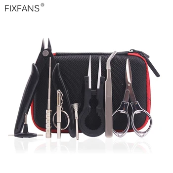 FIXFANS 8 in 1 Mini Vape Instrument DIY Kit Sac de Sarma Clesti Coil Jig Ceramic Penseta pentru Atomizor Tigara Electronica Accesorii